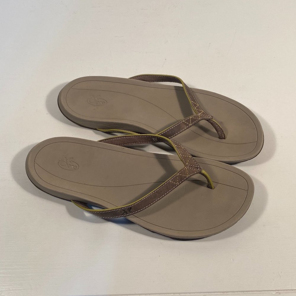 Chaco Leather Strap Thong Sandals Women Size 8 M